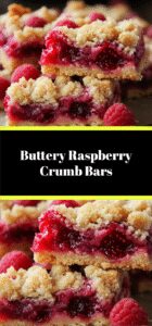 Buttery Raspberry Crumb Bars