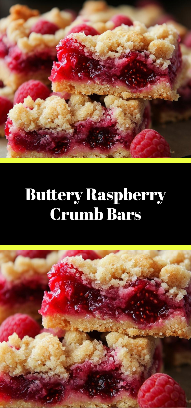Buttery Raspberry Crumb Bars
