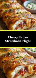 Cheesy Italian Stromboli Delight