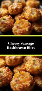 Cheesy Sausage Hashbrown Bites