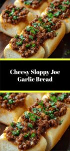 Cheesy Sloppy Joe Garlic Bread
