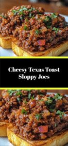 Cheesy Texas Toast Sloppy Joes