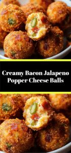 Creamy Bacon Jalapeno Popper Cheese Balls