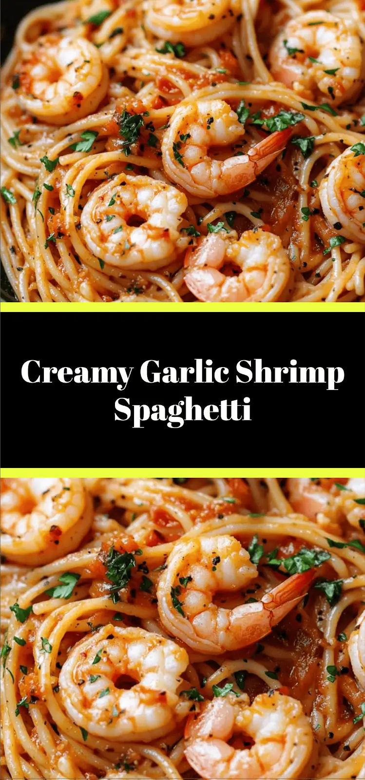 Creamy Garlic Shrimp Spaghetti
