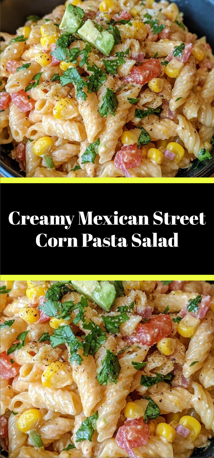 Creamy Mexican Street Corn Pasta Salad