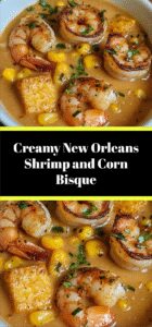 Creamy New Orleans Shrimp and Corn Bisque