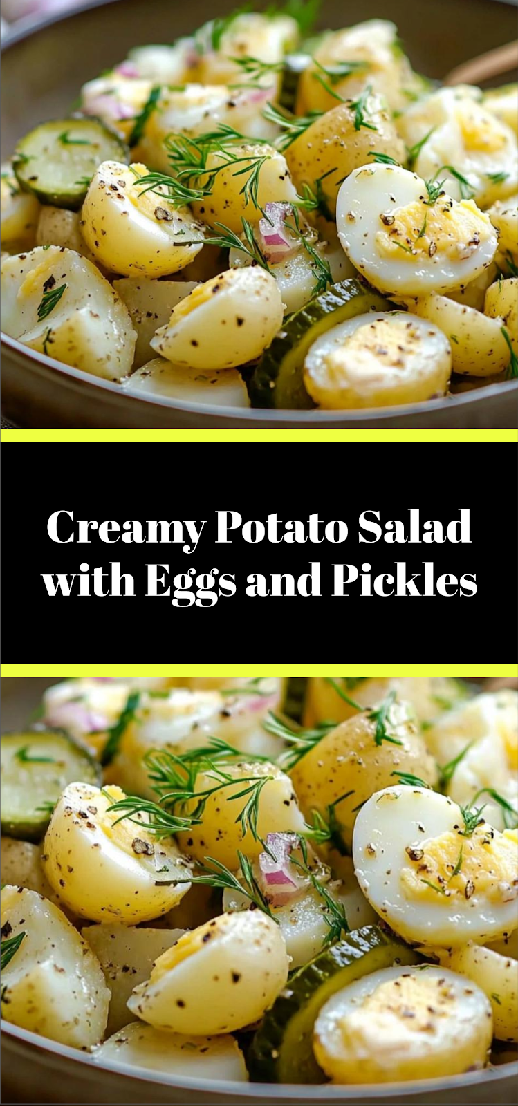 Creamy Potato Salad with Eggs and Pickles