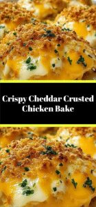 Crispy Cheddar Crusted Chicken Bake