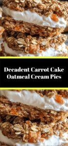 Decadent Carrot Cake Oatmeal Cream Pies