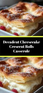 Decadent Cheesecake Crescent Rolls Casserole