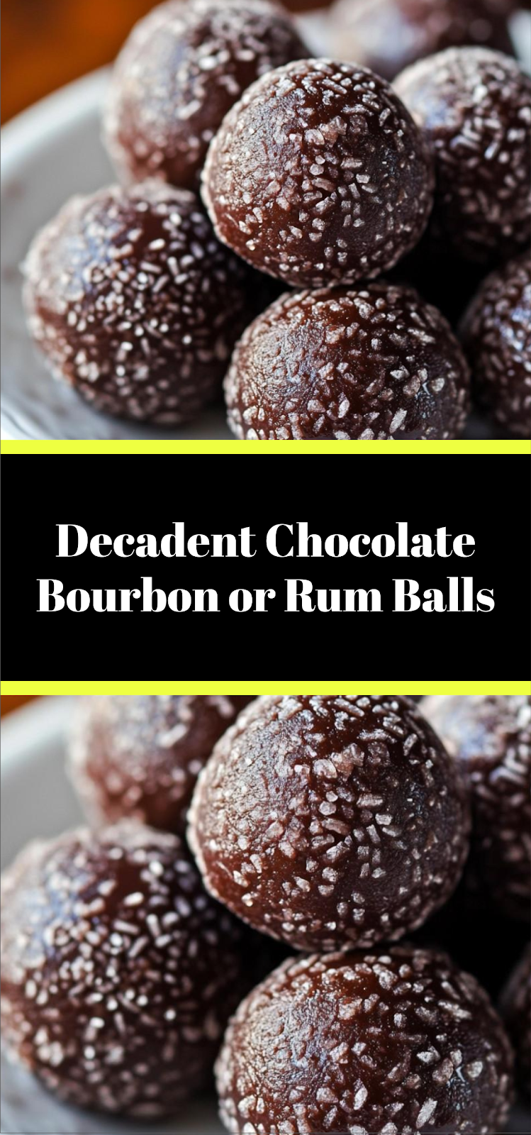 Decadent Chocolate Bourbon or Rum Balls