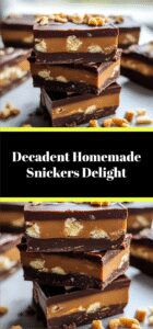 Decadent Homemade Snickers Delight
