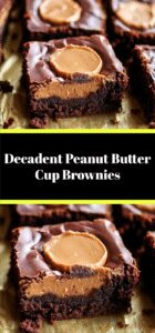 Decadent Peanut Butter Cup Brownies