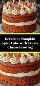 Decadent Pumpkin Spice Cake with Cream Cheese Frosting