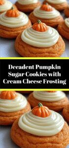 Decadent Pumpkin Sugar Cookies with Cream Cheese Frosting