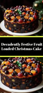 Decadently Festive Fruit Loaded Christmas Cake