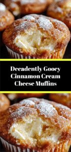 Decadently Gooey Cinnamon Cream Cheese Muffins
