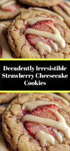 Decadently Irresistible Strawberry Cheesecake Cookies
