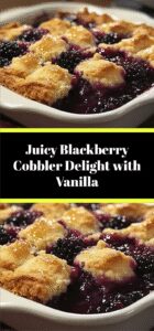 Juicy Blackberry Cobbler Delight with Vanilla