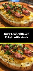 Juicy Loaded Baked Potato with Steak