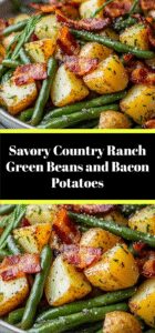 Savory Country Ranch Green Beans and Bacon Potatoes