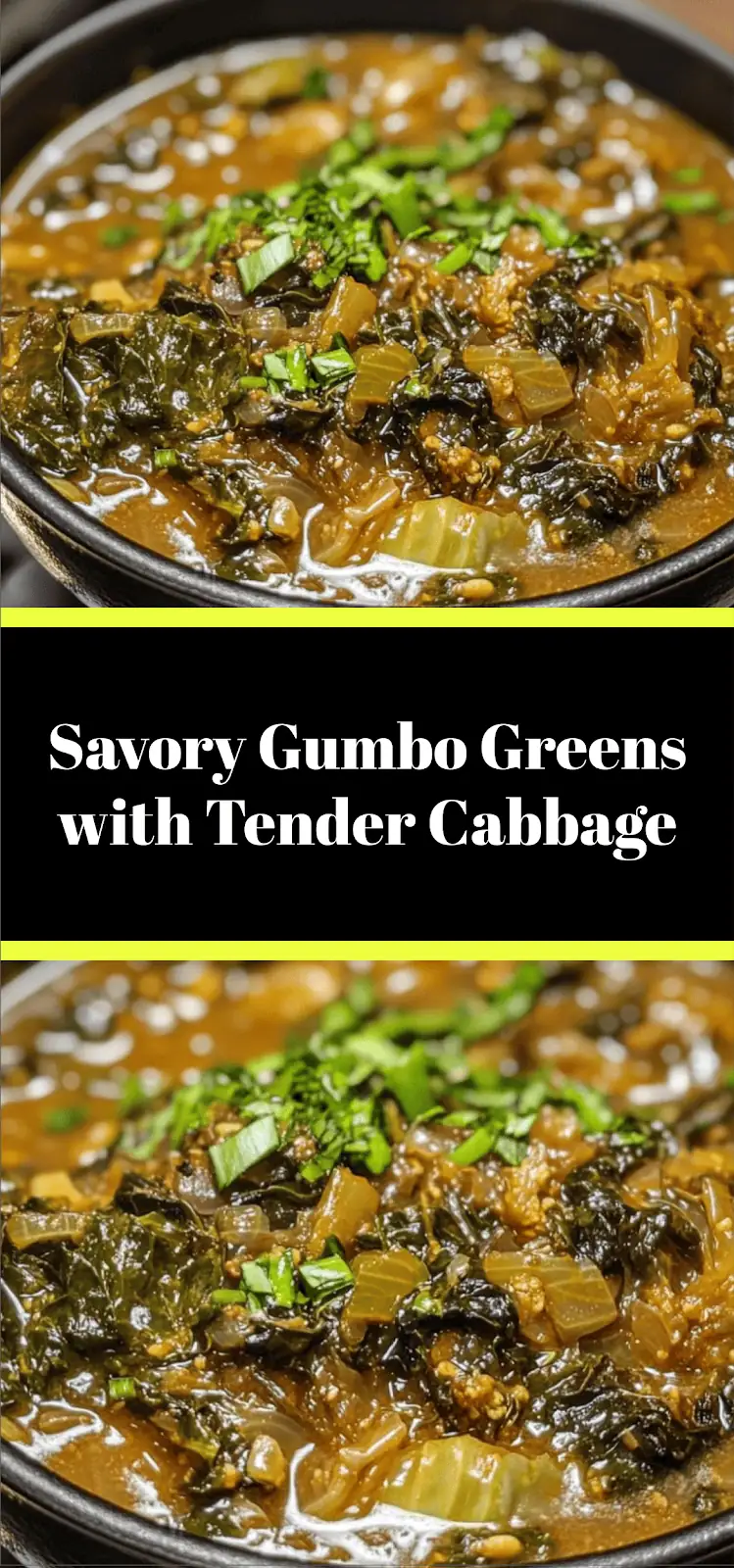 Savory Gumbo Greens with Tender Cabbage