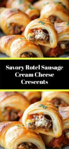 Savory Rotel Sausage Cream Cheese Crescents