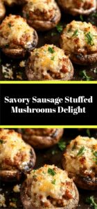 Savory Sausage Stuffed Mushrooms Delight