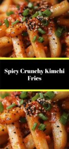 Spicy Crunchy Kimchi Fries