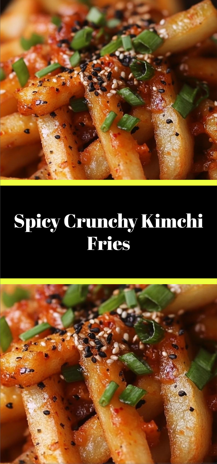Spicy Crunchy Kimchi Fries