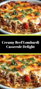 Creamy Beef Lombardi Casserole Delight
