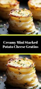 Creamy Mini Stacked Potato Cheese Gratins