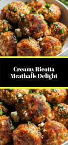 Creamy Ricotta Meatballs Delight