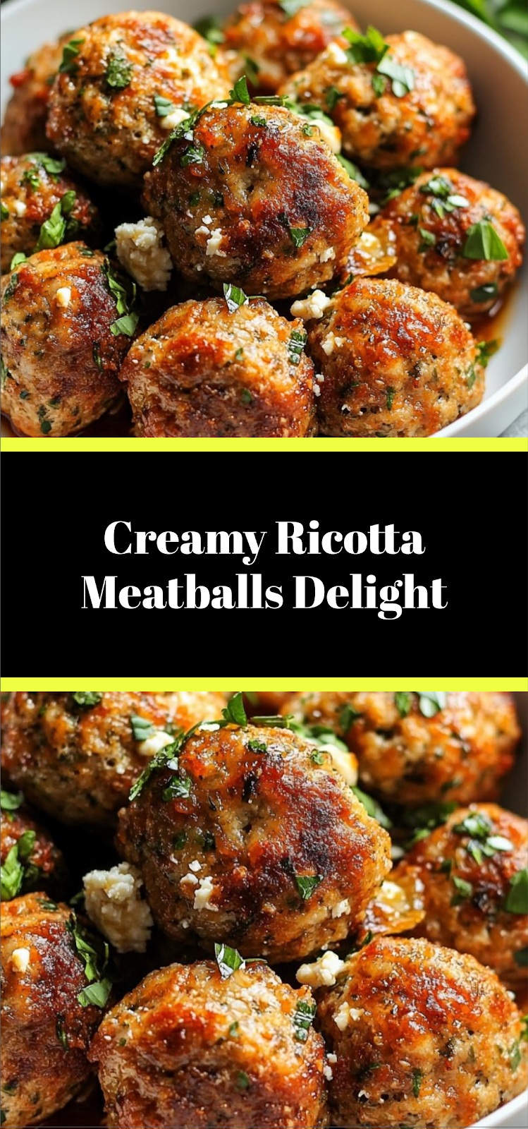 Creamy Ricotta Meatballs Delight